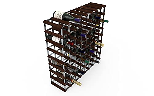 RTA WINE0166 Traditionelles Weinregal für 72 Flaschen – Kit – Dark Pine (FSC), Stahl, Kiefer dunkel, 48 von RTA