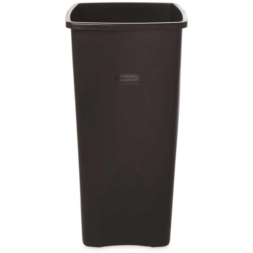 Rubbermaid Commercial Products 23gal Square Untouchable Trash Can - Black von Rubbermaid Commercial Products