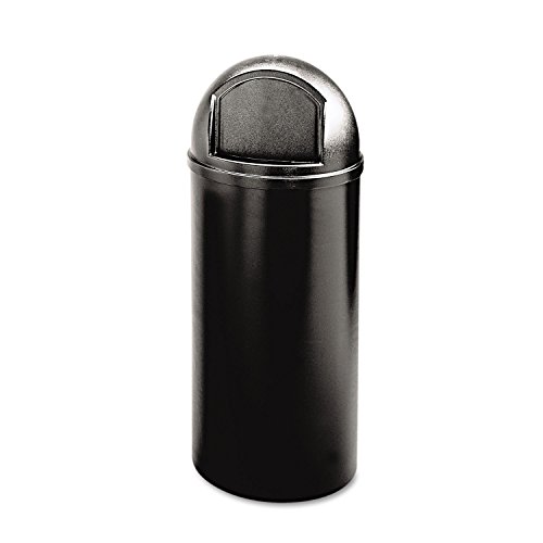Rubbermaid Commercial Products 25 gal Polyethylene Round Marshal Classic Trash Can - Black von Rubbermaid Commercial Products