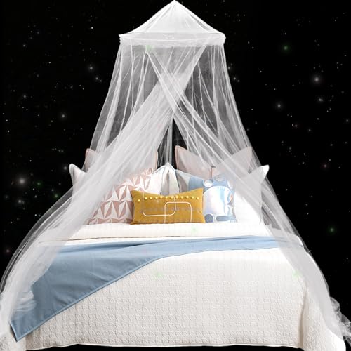 Moskitonetz Bett, Moskitonetz für Betten, Betthimmel für Mädchen, Groß Mückennetz, Rund Prinzessin Moskitonetz, Hängendes Bettnetz Doppelbett Einzelbett, für Reise und Zuhause Outdoor Indoor von Rubessia