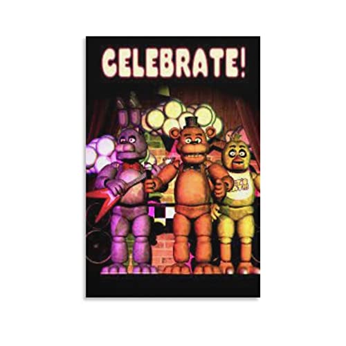 Rudd Fnaf Wandkunstdruck, Retro, ästhetische Raumdekoration, Malerei, Leinwandposter für Zuhause und Büro, 50 x 75 cm von Rudd