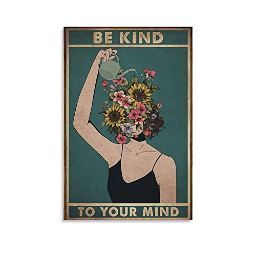 Rudd Poster "Mental Be Kind To Your Mind", dekoratives Gemälde, Leinwand, Wandposter und Kunstbild, modernes Familien-Schlafzimmer, 20 x 30 cm von Rudd