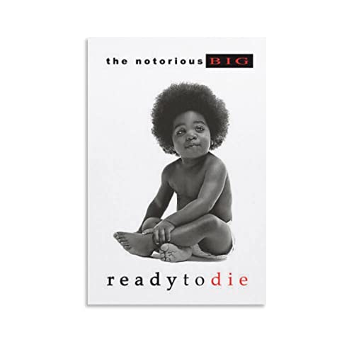 Rudd The Notorious Big Ready To Die Poster-Wandkunstdruck, Retro-ästhetische Raumdekoration, Malerei, Leinwand, Poster für Zuhause und Büro, 50 x 75 cm von Rudd