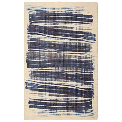 RugSmith Kratz Moderne Bereich Teppich, Nylon, Marineblau, 259.08 X Maße X 85 cm von Rugsmith