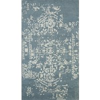 Handgemachter Abstrakter Teppich 5x8, Wolle & Seidenteppich von RugSourceOutlet