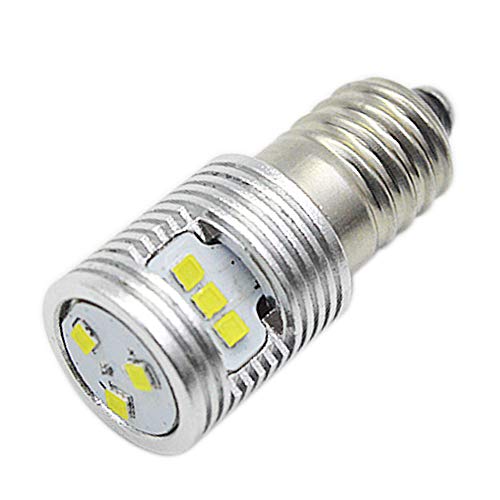 Ruiandsion 1 Stück E10 Base LED Upgrade Glühbirne 6-24V 1W Ersatz für Scheinwerfer Taschenlampen Taschenlampe LED Umbausatz Glühlampen, unpolar von Ruiandsion