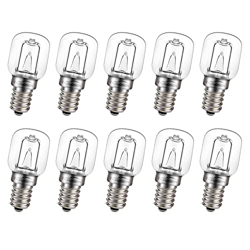 Ruiandsion 10pcs E14 Halogen Glühbirnen 25 Watt 110-250V 220V 230V E14 Schraubsockel Warmweiß für Kronleuchter Hängeleuchten Schrank Mikrowellenherde Lichter von Ruiandsion