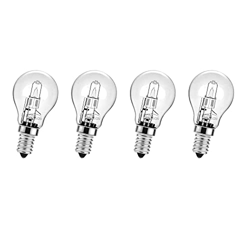 Ruiandsion 4pcs E14 Halogenglühbirnen 42 Watt 220V 230V 250V 110-250V E14 Schraubsockel Warmweiß für Kronleuchter Hängelampen Schrank Mikrowellenherde Lichter von Ruiandsion