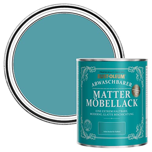 Rust-Oleum Blau Möbel- und Sockelleistenfarbe in mattem Finish - Petrol 750ml von Rust-Oleum