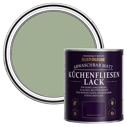 Rust-Oleum Grün Wasserabweisender Küchenfliesenlack in mattem Finish - Khaki Grün 750ml von Rust-Oleum