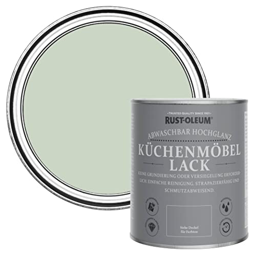 Rust-Oleum grün abwaschbarer Küchenmöbellack in hochglänzendem Finish - Lorbeer Grün 750ml von Rust-Oleum