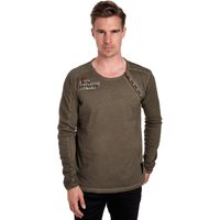 Rusty Neal Langarmshirt, mit seitlicher Knopfleiste von Rusty Neal