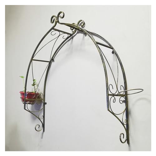 Rankenbogen Kletterpflanzen Pergola Outdoor Gartenbogen Zur Wandmontage, Rosenbogen Metall Rankgitter Rosenhilfe Für Kletterpflanze Efeu-Weinrebe Clematis(Bronze) von Rvcrea