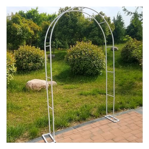 Rosenbogen Aus Metall Stabil, Wetterfest, Gartenbogen Für Kletterpflanzen, Rankgitter Rosenhilfe, 240 X 220 X 40 cm(White,140x230cm(55x90in)) von Rvcrea