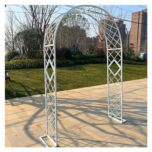 Stabiler Rankbogen Für Kletterpflanzen, Torbogen Pergola Rankhilfe Rankgitter Für Kletterpflanzen, Freistehend Pflanzen Rankhilfe Rankgitter Rosengestell 140x230cm/180x230cm/220x230cm(White,220x230cm) von Rvcrea