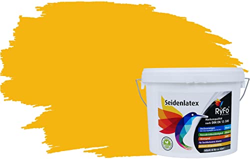 RyFo Colors Seidenlatex Trend Gelbtöne Sonnengelb 6l - bunte Innenfarbe, weitere Gelb Farbtöne und Größen erhältlich von RyFo Colors
