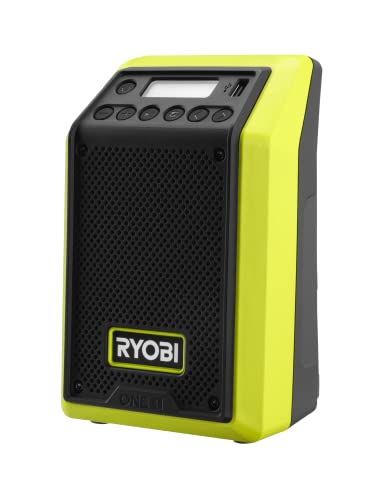 RYOBI 18V ONE+ Bluetooth-Radio RR18-0 (10 W Ausgangsleistung, ohne Akku und Ladegerät), Grün von Ryobi