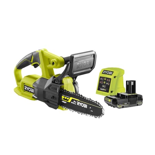 RYOBI 18 V ONE+ Akku-Kettensäge RY18CS20A-125 (Schwertlänge 20 cm, inkl. 1 x 2,5Ah Akku und Ladegerät im Karton) von Ryobi