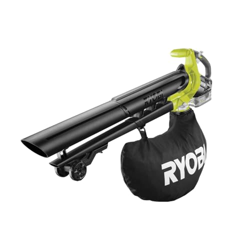 RYOBI 18 V ONE+ Brushless Akku-Laubsauger OBV18 (Luftmenge 6,0 m³/min, Luftgeschwindigkeit 200 km/h, Gebläsefunktion ohne Akku & Ladegerät im Karton) von Ryobi