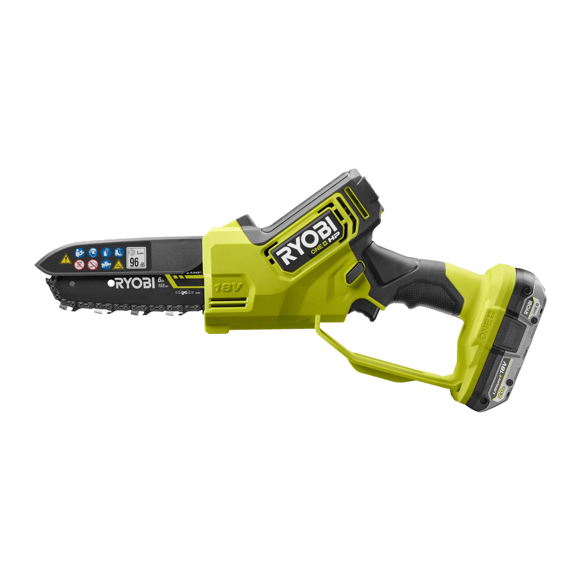 Ryobi Akku-Einhand-Kettensäge 'One+ HP Brushless RY18PSX15A-120'  18 V 15 cm mit Akku und Ladegerät von Ryobi