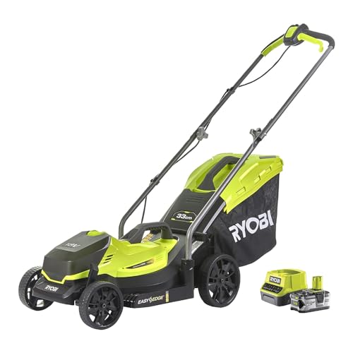 Ryobi Rasenmäher, 18 V, OnePlus LithiumPlus, Schnitt 33 cm, 1 Akku 4,0 Ah-1, Ladegerät RLM18X33B40 von Ryobi