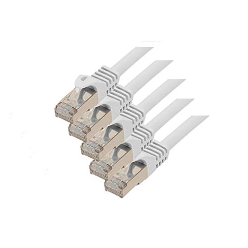 S-Conn RJ45 Patchkabel S/FTP,PIMF, Rohkabel CAT 7 Halogenfrei VE5, weiß, 0,25m von S/CONN maximum connectivity