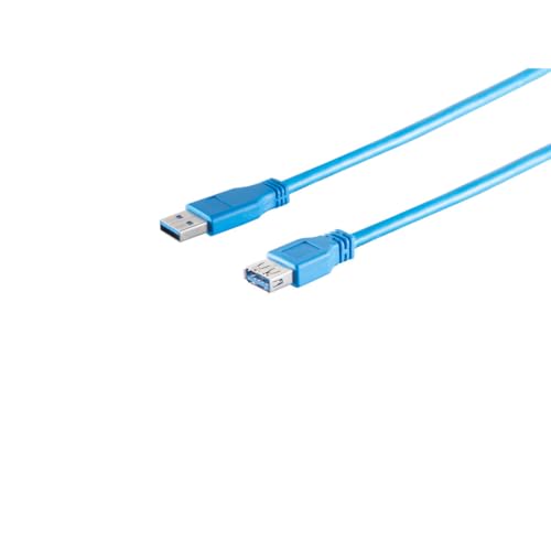 S/CONN USB Verlängerung A Stecker/A Buchse 3.0, Blau 3M von S/CONN maximum connectivity