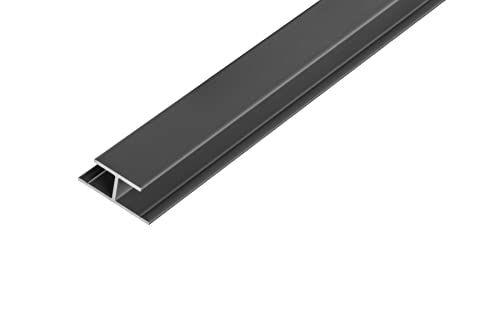 S-Polytec Aluminium H- Profil, Alu Verbindungsprofil, Aluprofil H für Doppelstegplatten, HPL- Platten 8mm, ANTHRAZIT, verschiedene Längen Größen (8mm Anthrazit, H- Profil (2 Meter), 5) von S-Polytec