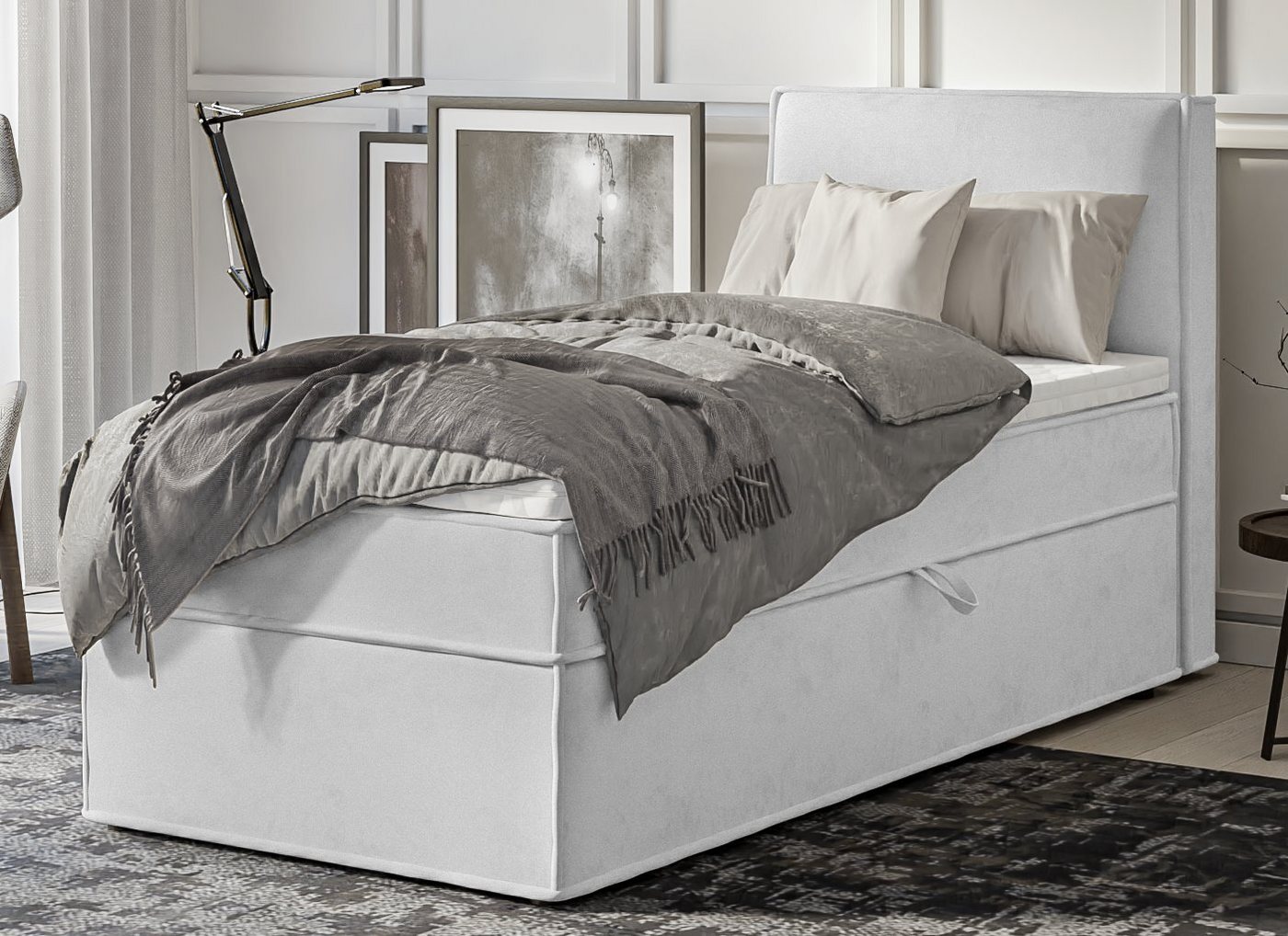 S-Style Möbel Boxspringbett Plaza, mit Topper und zwei Bettkästen von S-Style Möbel