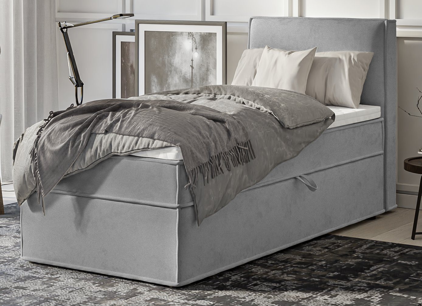 S-Style Möbel Boxspringbett Plaza, mit Topper und zwei Bettkästen von S-Style Möbel