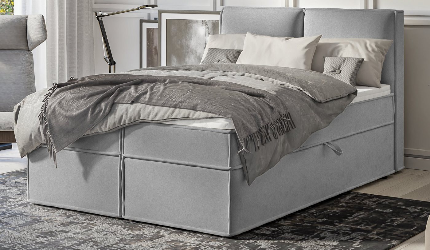 S-Style Möbel Boxspringbett Plaza, mit Topper und zwei Bettkästen von S-Style Möbel