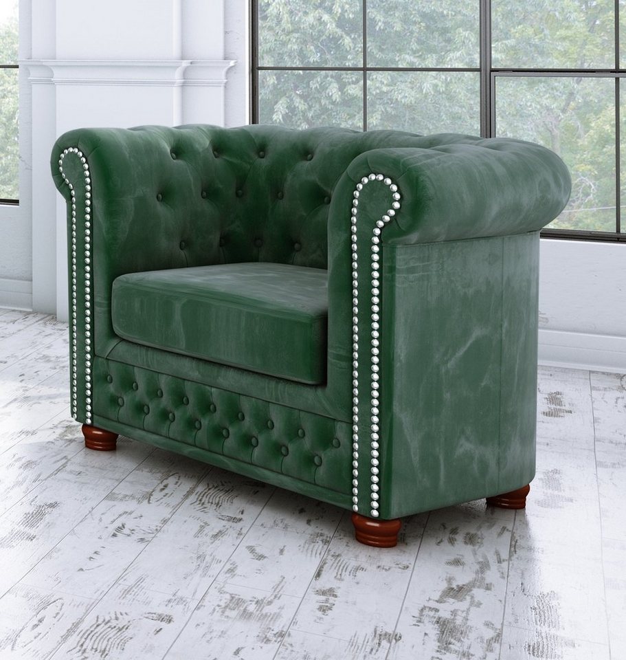 S-Style Möbel Chesterfield-Sessel Leeds, mit Wellenfederung von S-Style Möbel