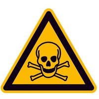 Warnschild Giftige Stoffe Folie selbstklebend 100mm ISO 7010 1St. von SAFETYMARKING