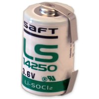 Saft - Lithium-Batterie ls 14250-CNR, 1/2AA, mit U-Lötfahne, 3,6 v-, 1200 mAh von SAFT
