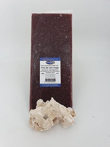 Frostfutter für Zierfische große 500g Tafel verschiedene Sorten Freie Auswahl (Rote Mückenlarven, 500g Tafel) von Sahawa