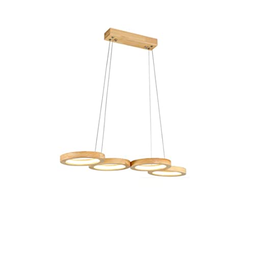 LED Esszimmerlampe Hängeleuchte Dimmbar Japanischer stil Holz Decke Pendellampe Höhenverstellbar 4-flammig Modern Rechteck Hänge Esstischlampe mit Fernbedienung Retro Kronleuchter für Wohnzimmer Küche LED Esszimmerlampe Hängeleuchte Dimmbar Japanischer stil Holz Decke Pendellampe Höhenverstellbar 4-flammig Modern Rechteck Hänge Esstischlampe mit Fernbedienung Retro Kronleuchter für Wohnzimmer Küche von SAIVITT