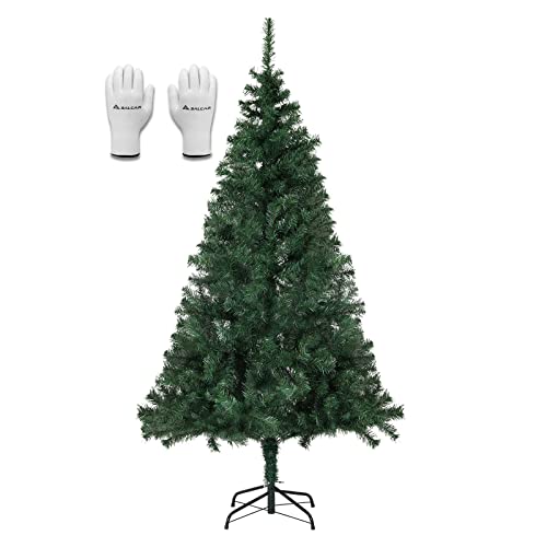 SALCAR Künstlicher Weihnachtsbaum 180 cm, Tannenbaum Christbaum Künstlich mit Metallständer und Handschuhen als Weihnachtsdeko Innen von SALCAR