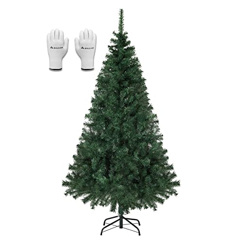 SALCAR Künstlicher Weihnachtsbaum 60-270 cm, Tannenbaum Christbaum Künstlich mit Metallständer und Handschuhen als Weihnachtsdeko Innen, 210 cm von SALCAR