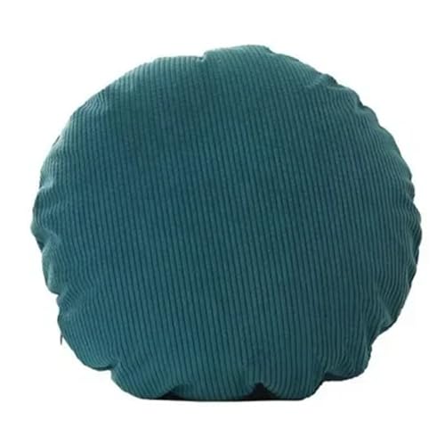 Rosa Runder Kissenbezug 60 X 60 cm Runder Cord-Kissenbezug Einfarbig Gestreift Kissenbezüge Dekorative Heimkissen for Sofa Kopfkissen (Color : Green, Size : 50X50CM) von SALFEE