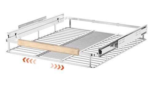 SANNO Ausziehbarer Küchenschrank-Organizer und Aufbewahrung, Schrank-Schieberegal unter dem Waschbecken, erweiterbare Regale mit Schiebefunktion für Schrank, Speisekammer, Töpfe, Pfannen (1 Pack) von SANNO