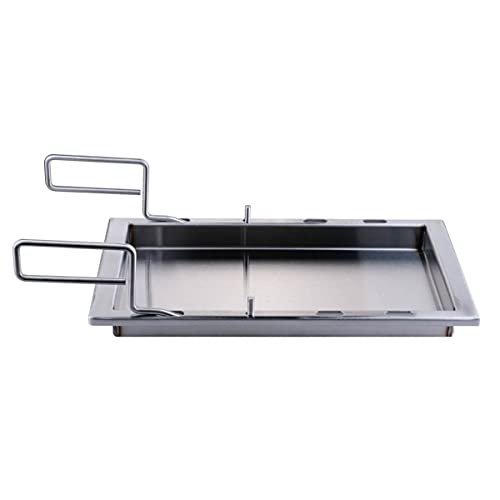 SANTOS einsetzbare Grillpfanne/Einsatzpfanne - Edelstahl Plancha - 31,5x48x4cm - versch Broil King Regal & Weber - Paella, Bratkartoffeln, Reibekuchen von SANTOS