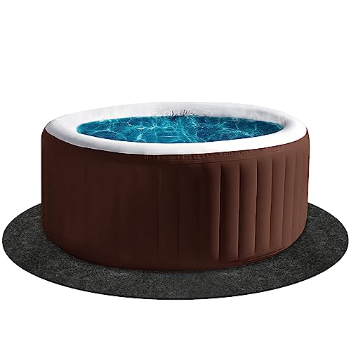 200cm Whirlpool Matte, Whirlpool Schutzmatte Rund Wasserabsorbierend rutschfest Whirlpool Schutzmatte für Draußen Drinnen Spa Pool-Schutzmatte Schützt Whirlpools vor Abnutzung von SAVITA