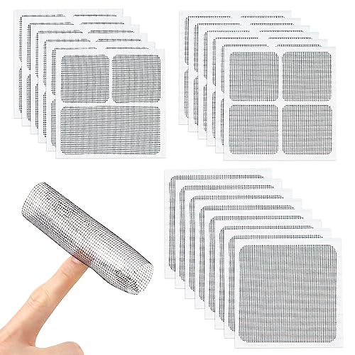 20st Reparatur Kit für Fensterscheiben, Selbstklebende Window Screen Repair Kit Fliegengitter Reparatur set Glasfaserabdeckung zur Reparatur von Bildschirmfenstern Zelten Netzen(Grau, 3 Größen) von SAVITA