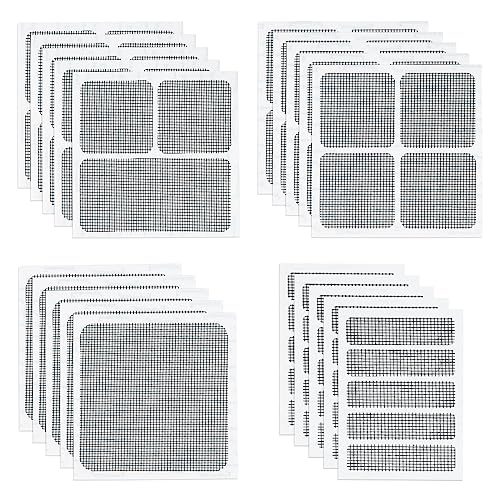 20st Reparatur Kit für Fensterscheiben, Selbstklebende Window Screen Repair Kit Fliegengitter Reparatur set Glasfaserabdeckung zur Reparatur von Bildschirmfenstern Zelten Netzen(Grau, 4 Größen) von SAVITA