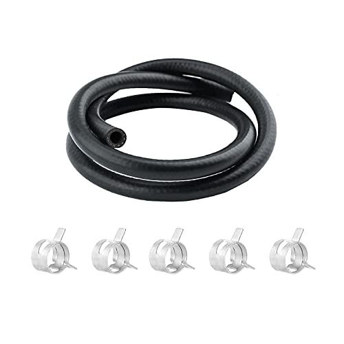 SAVITA 1m 25/64 "Ø 10mm Kraftstoff Gasschlauch Zoll Kit Gasleitung mit Schellen 5 Stück Schellen für Boot Marine Gas Diesel Benzin von SAVITA