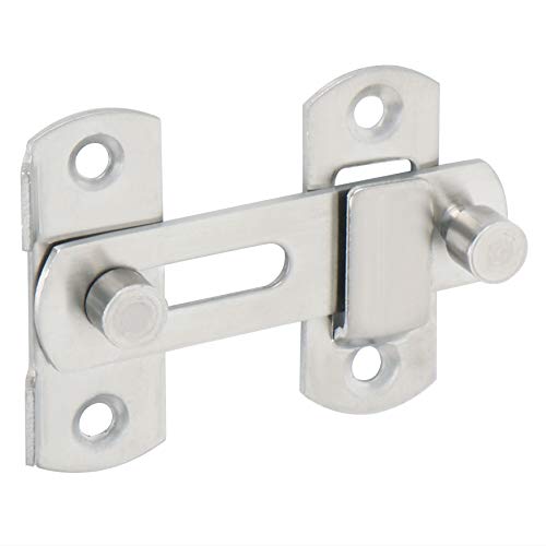 Türriegel Edelstahl, SAYAYO Riegelschloss Klein Schiebetür Schloss Türschloss Flip Latch mit Fester Schraube, Torriegel 2 mm Dicke für Scheunen-Schiebetür, Weinschrank, EMS9003 von SAYAYO