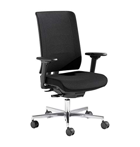 SCHÄFER SHOP Bürostuhl SSI PROLINE Premium P2+ Schreibtischstuhl mit Armlehnen Stuhl mit 3D-Sitzgelenk, Synchronmechanik, Lordosenstütze und Polster-Rückenlehne, schwarz, bis 110kg belastbar von SCHÄFER SHOP