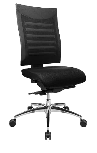 SCHÄFER SHOP Select Bürostuhl S3+ Schreibtischstuhl ohne Armlehnen, 3-D Sitzgelenk, Synchronmechanik Arbeitsdrehstuhl schwarz von SCHÄFER SHOP