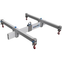 SCHILLING Alu-Lasttraverse in H-Bauweise, mit 4 Sicherheitshaken, Hauptträger 2 m, Querträger 3 m, TK 1.500 kg von SCHILLING