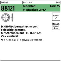 Schnorr - Sperrzahnscheibe r 88121 beidseitig gezahnt vs 12 x18 x1,5 Federstahl mechanisch verzinkt von SCHNORR